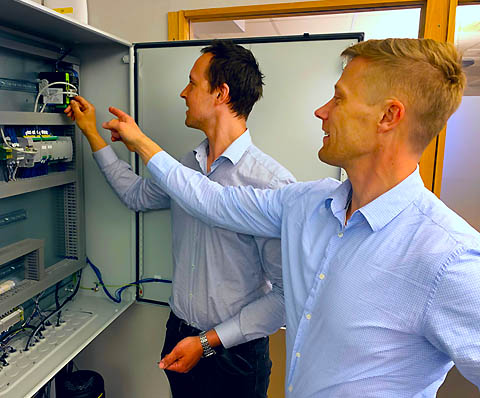 Fredrik Larsson (L) and Carl-Johan Fogelberg bring black-box software solutions to beige-box hardware